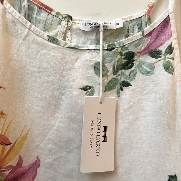 Lungo L’Arno 100% Italian Linen Sun Dress NWT - Picture 3 of 5